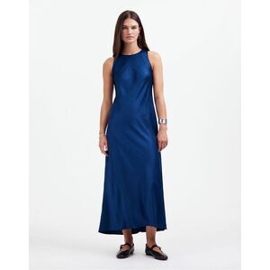 Madewell Sleeveless Midi Dress in Deep Cobalt Blue Size 4 NWT